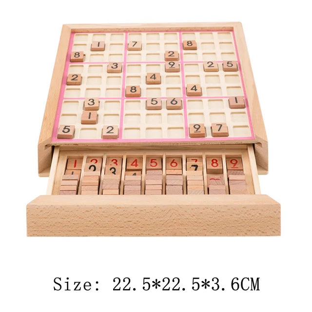 Sudoku Board Game 9X9 Number Puzzle Wooden Montessori Toys Kids And Adults Brain Teaser IQ Challenge Juego De Ingenio