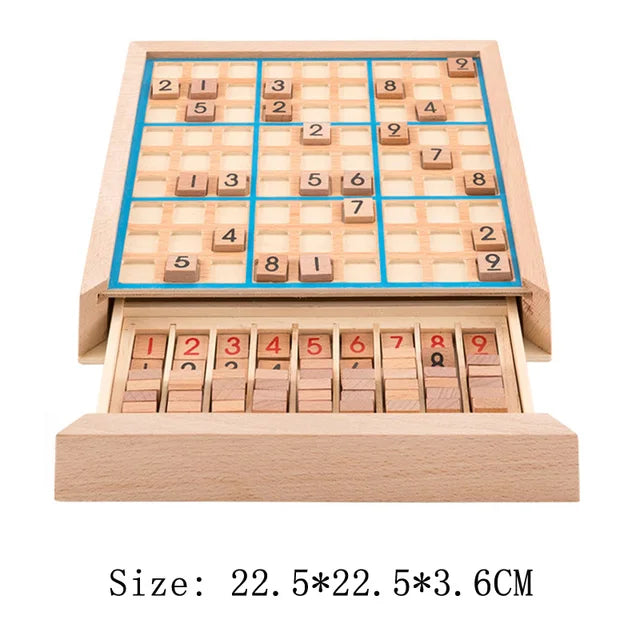 Sudoku Board Game 9X9 Number Puzzle Wooden Montessori Toys Kids And Adults Brain Teaser IQ Challenge Juego De Ingenio