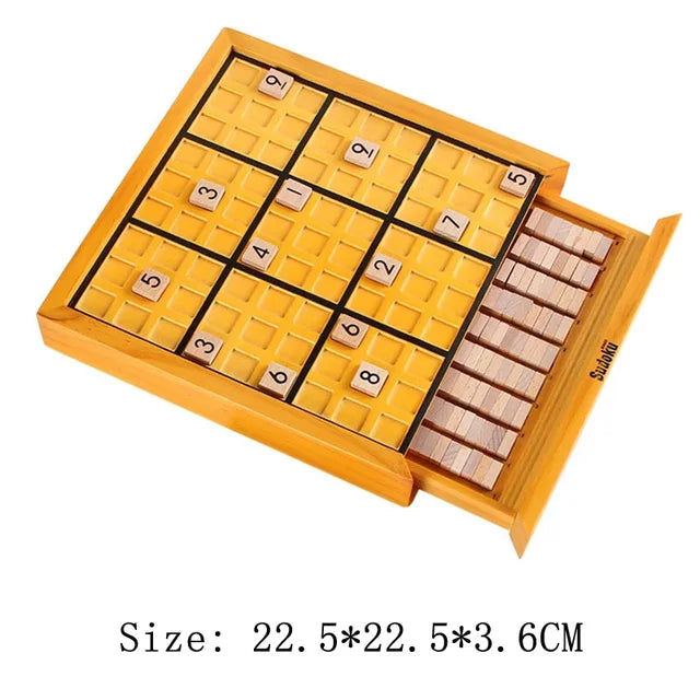 Sudoku Board Game 9X9 Number Puzzle Wooden Montessori Toys Kids And Adults Brain Teaser IQ Challenge Juego De Ingenio