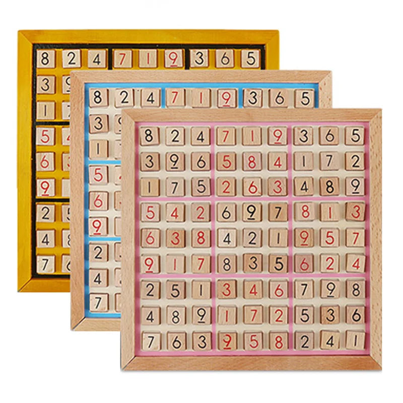 Sudoku Board Game 9X9 Number Puzzle Wooden Montessori Toys Kids And Adults Brain Teaser IQ Challenge Juego De Ingenio