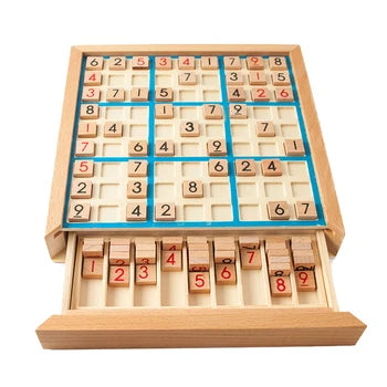 Sudoku Board Game 9X9 Number Puzzle Wooden Montessori Toys Kids And Adults Brain Teaser IQ Challenge Juego De Ingenio