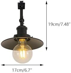 Black Track Lamp E26 Base Metal Nickel Flat Shade Adjustable Lighting