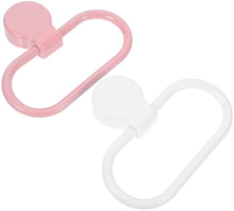 Housoutil 2pc Self-Adhesive Plastic Towel Rings Space-Efficient Rustic Bathroom Towel Holder