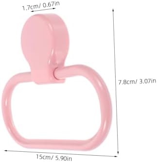 Housoutil 2pc Self-Adhesive Plastic Towel Rings Space-Efficient Rustic Bathroom Towel Holder