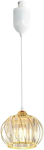 Modern Track Lighting Pendant with Crystal Shade for Curatorial Spaces