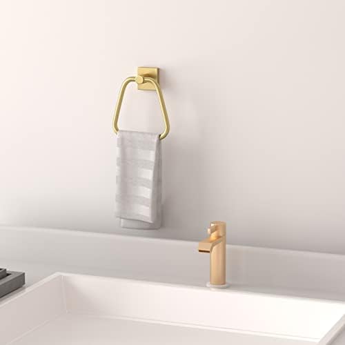 Sturdy Gold-Finish Towel Ring for Efficient Storage