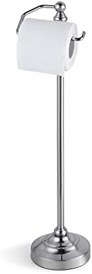 SunnyPoint Modern Brushed Nickel Toilet Paper Holder Stand