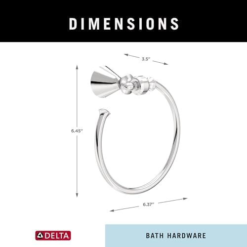 Delta VES46-PC Vessona Wall Mount Towel Ring Polished Chrome