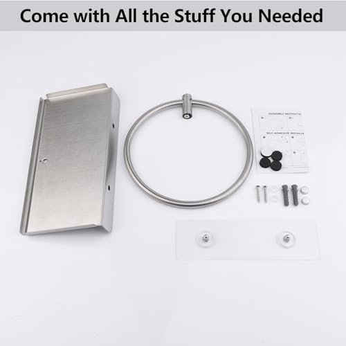 Stainless Steel Bath Towel Holder with Shelf