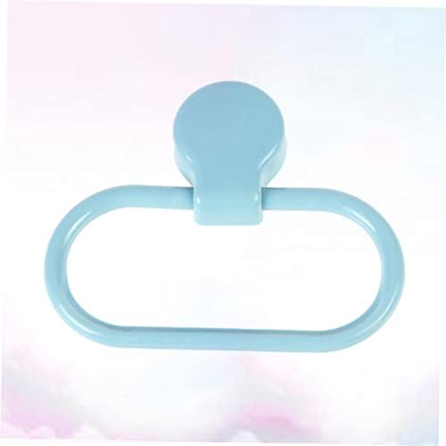 Blue Self-Adhesive Towel Holder Ring for Bathroom Kitchen Use
