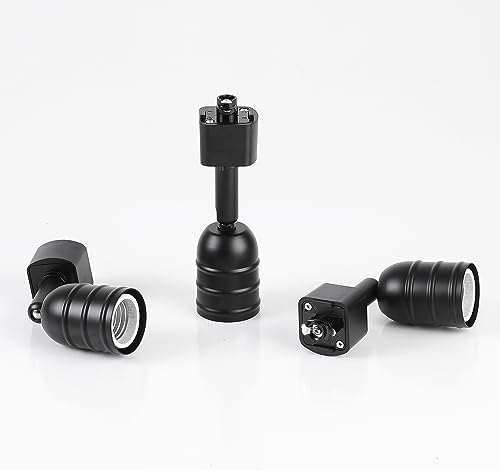 Adjustable 3-Pack Track Lighting Heads with E26 Base White