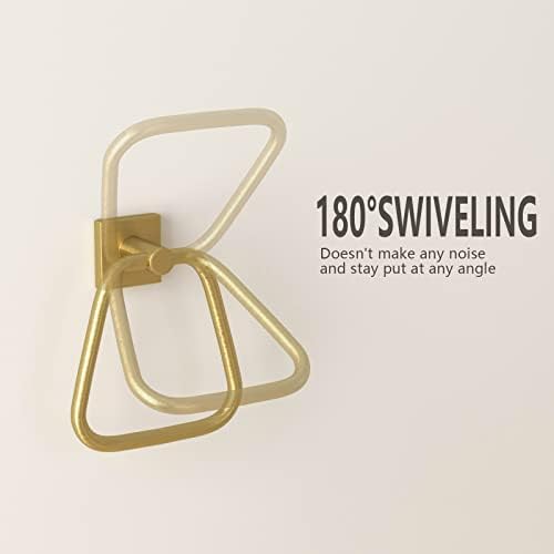 Sturdy Gold-Finish Towel Ring for Efficient Storage
