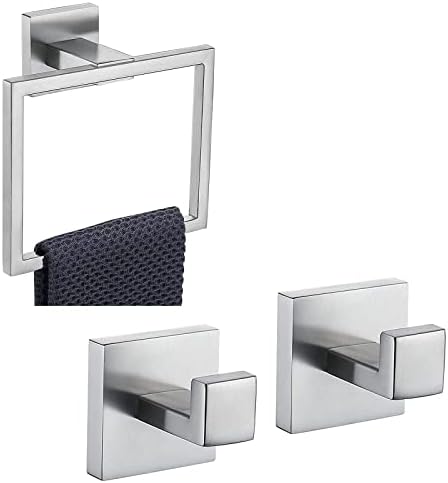 Luxury Bath Towel Holder Square Design Stainless Steel