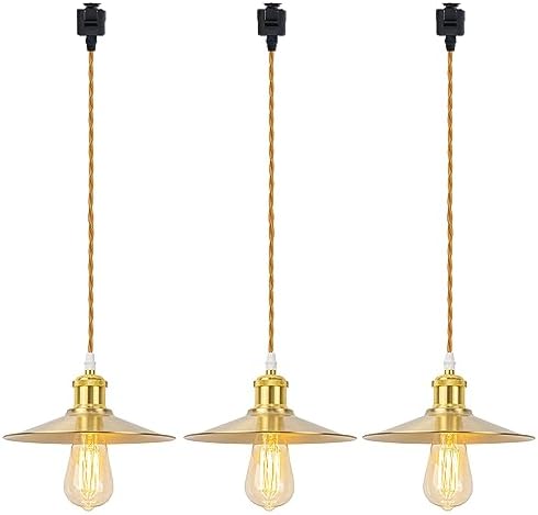 Stylish Track Pendant - Modern E26 Gold Shade Iron Pendant Light