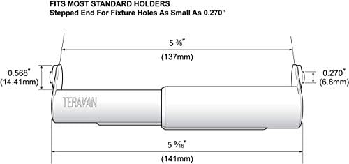 Teravan Standard Toilet Paper Holder Extender for Extra-Large Rolls
