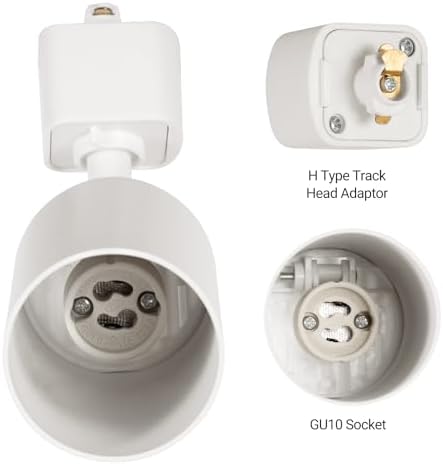 12-Piece GU10 Track Lighting Heads H-Track Compatible Set - Durable Ceiling Lights