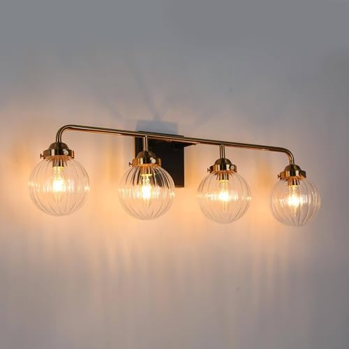 KSANA Radiant 28 Vanity Light with Black Gold Finish