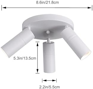 High-Quality RGB Gimbaled Track Lamp with 3 Heads for Sloped Ceiling