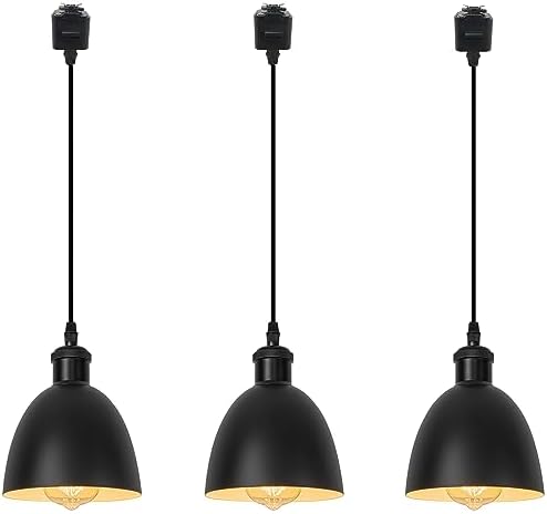J-Type Track Lighting Modern Black Pendant