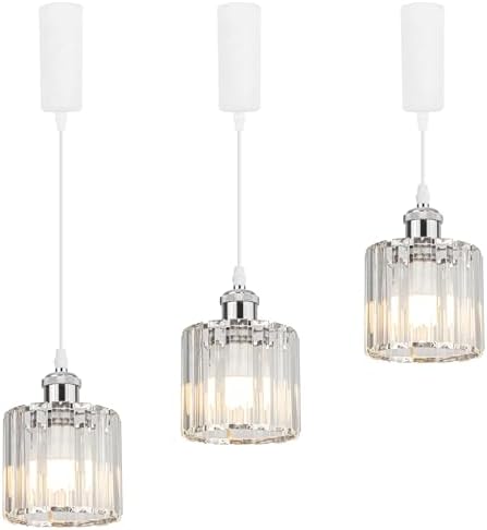 J-Type Track Pendant with Crystal Shade