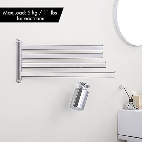 KES 195 Swivel Towel Rack with 4 Arms