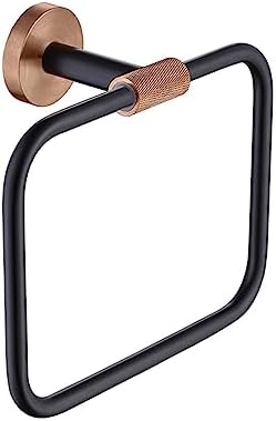 Nordic 4-PCS Rose Gold Black Bath Towel Holder
