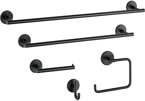 Matte Black 24-Inch towel bar for bathroom
