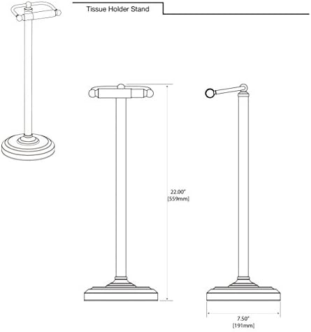 Gatco 1436MX Freestanding Toilet Paper Holder Matte Black