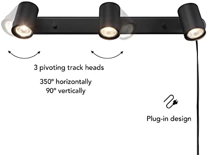Globe Electric 59467 3-Light Track Lighting Matte Black