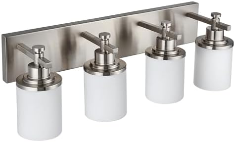 MELUCEE 4-LED Vanity Light with Nickel Finish
