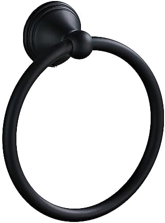 Matte Black Stainless Steel Towel Ring Bathroom Organizer Heavy Duty Storage Solution