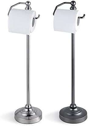 SunnyPoint Modern Brushed Nickel Toilet Paper Holder Stand