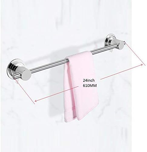 JiePai 24-Inch Vacuum Suction Cup Towel Bar Easy to Install