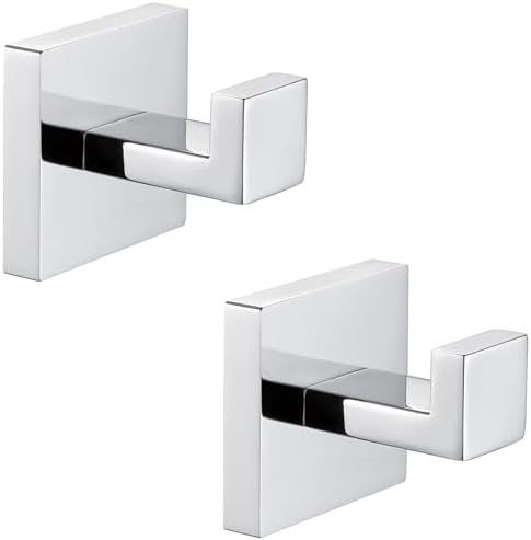 Angle Simple Towel Hooks 2 Pack Stainless Steel
