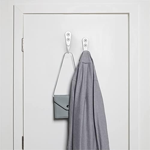 15-Piece White Coat Hooks with 30 Screws