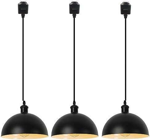 Stainless Steel Pendant Light Restaurant Bar Sconce 3 Lights Black Modern Midcentury Style