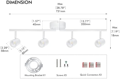 Cloudy Bay 3-Color Dimmable Track Lighting Kit