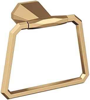 St Vincent Faceted Towel Ring Champagne Bronze