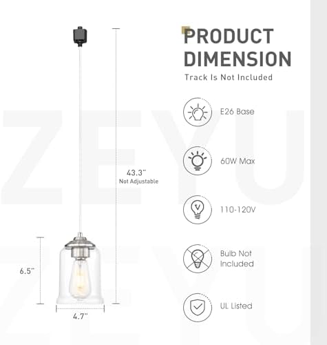 Zeyu Modern Brass Pendant Light with Glass Shade