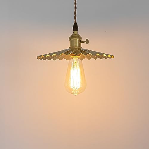 GRANDDAUGHTER RUSTIC LIGHTING industrial gold shade pendant light