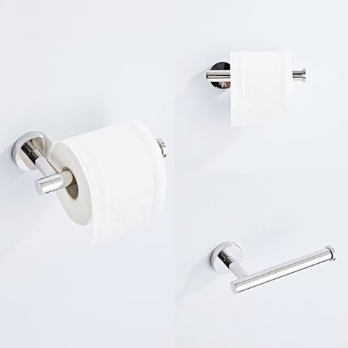Chrome Bathroom Hardware Set 5 Piece w Towel Racks