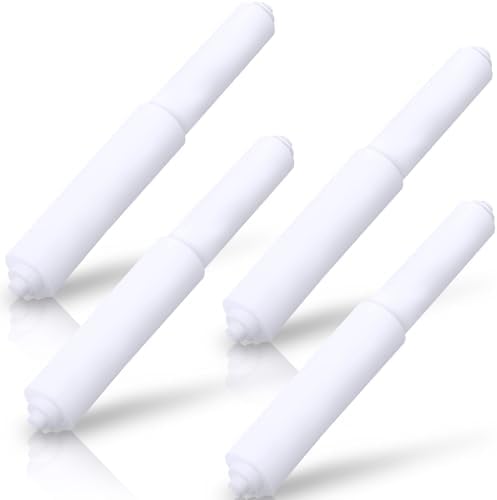 Rindion 4-Pack Toilet Paper Holder Spring Rod White Replacement