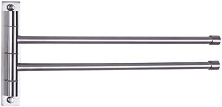 Elegant 2-Arm Stainless Steel Towel Bar for Bathroom Space-Saving Style