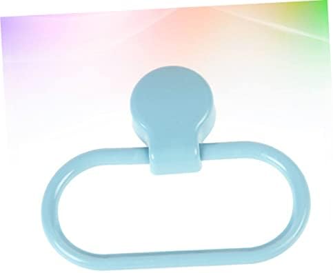 Blue Self-Adhesive Towel Holder Ring for Bathroom Kitchen Use