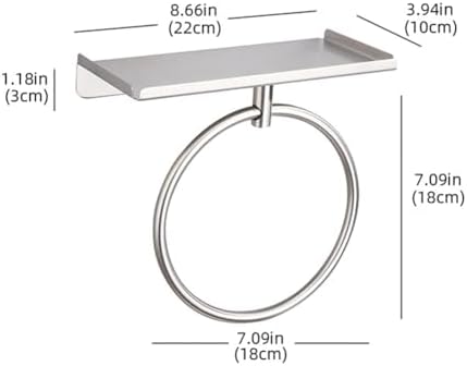 Stainless Steel Bath Towel Holder with Shelf