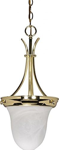 Nuvo 60396 Pendant Light Brilliant Alabaster Glass Polished Brass
