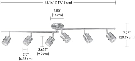 Globe Electric 6-Light Foldable Track Lighting Brushed Nickel