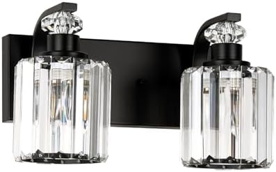 Crystal Vanity Lights with K9 Crystal Shade for Bathroom