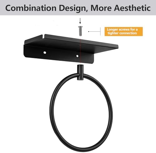 Stainless Steel Bath Towel Holder with Shelf