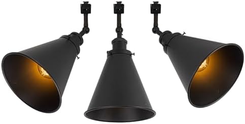 Yequandec 3x Black Track Lighting Set with Adjustable Lighting Angle